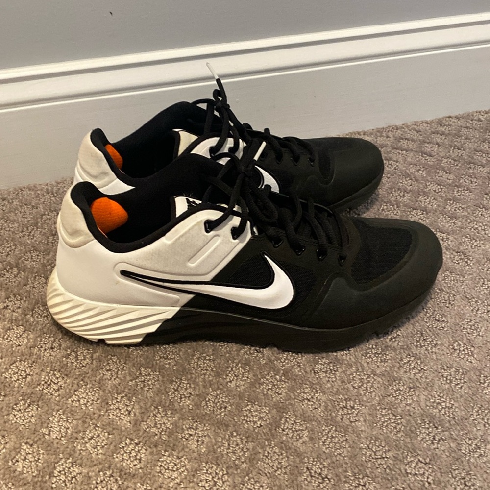 Nike baseball turf shoes, size 12.5, black and white